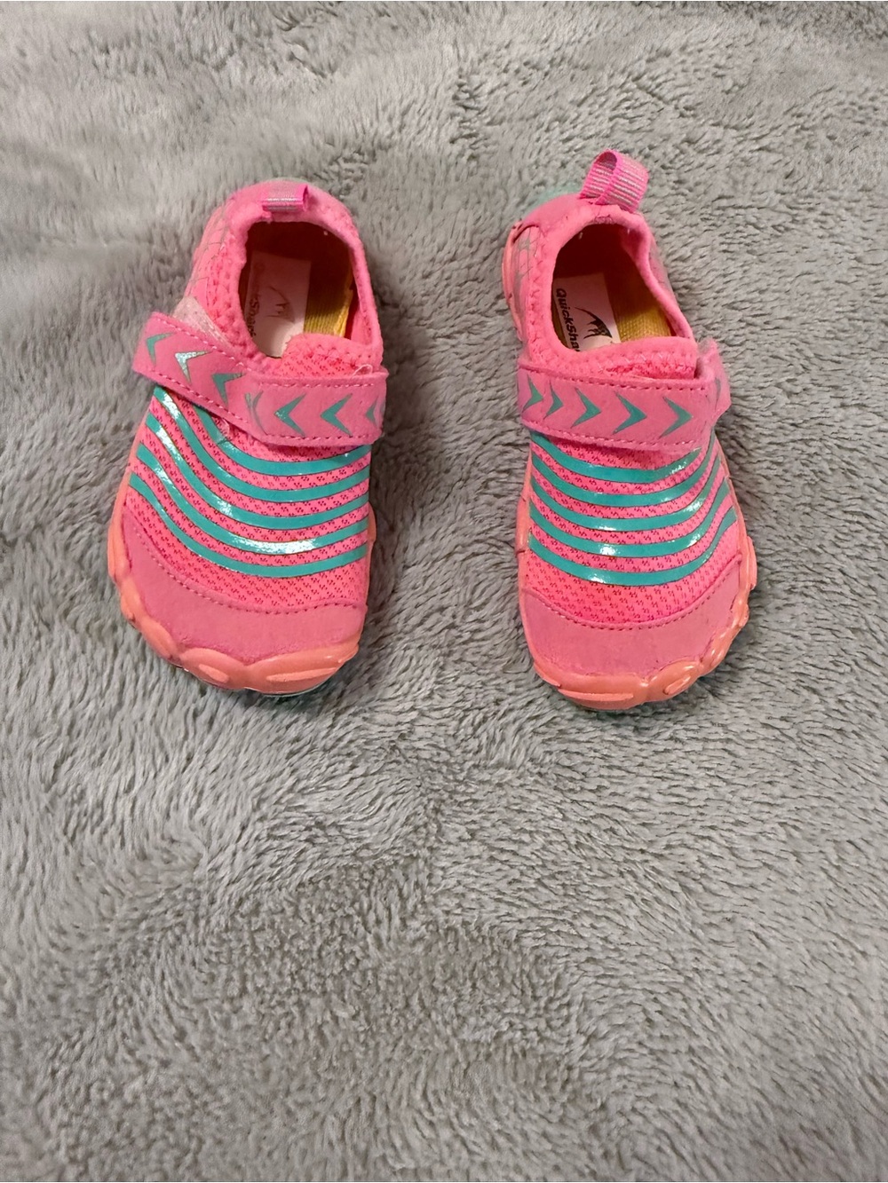 QuickShark Toddler Water Shoes | Pink & Teal | Size 10c